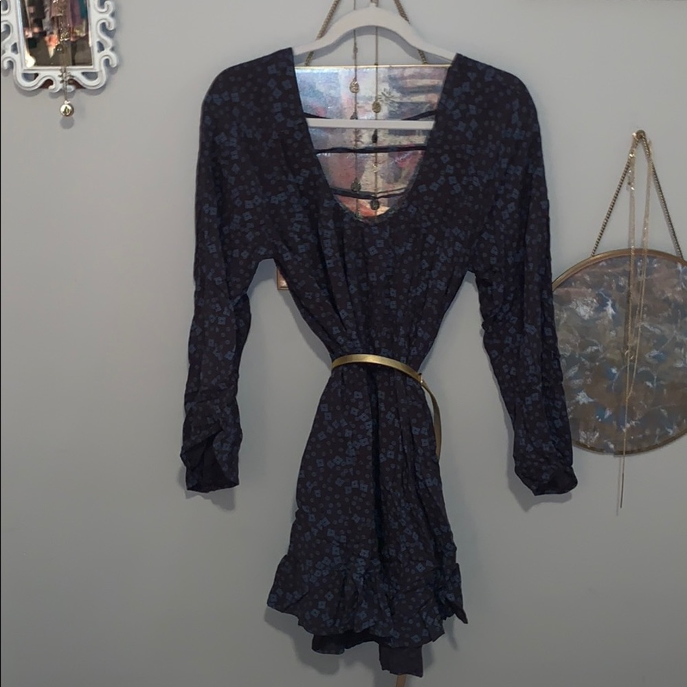 Free People blue floral dress